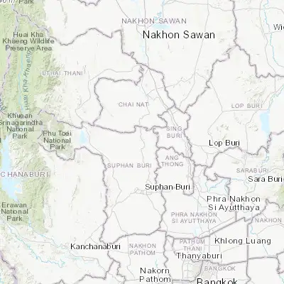 Map showing location of Doembang Nangbuat (14.833330, 100.100000)