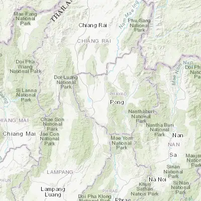 Map showing location of Dok Kham Tai (19.162420, 99.993420)