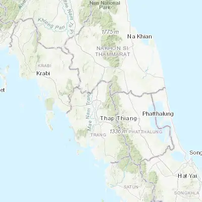 Map showing location of Huai Yot (7.789370, 99.634690)