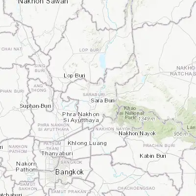 Map showing location of Kaeng Khoi (14.586170, 100.997580)