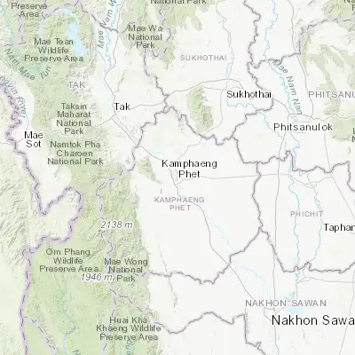 Map showing location of Kamphaeng Phet (16.483440, 99.521530)