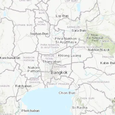 Map showing location of Khlong Luang (14.064670, 100.645780)