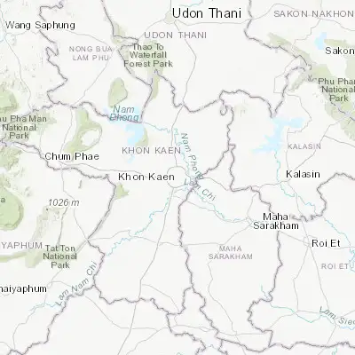 Map showing location of Khon Kaen (16.446710, 102.833000)