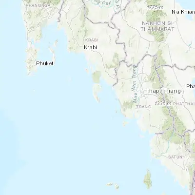 Map showing location of Ko Lanta (7.533620, 99.086470)