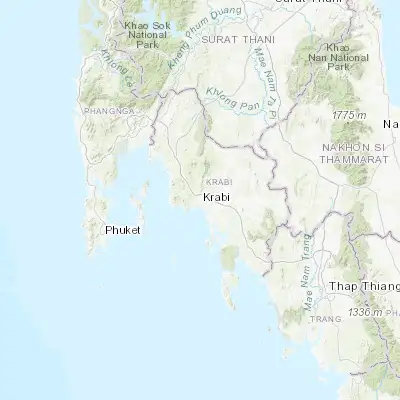 Map showing location of Krabi (8.072570, 98.910520)