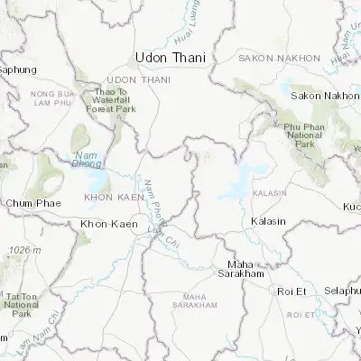Map showing location of Kranuan (16.706720, 103.078780)