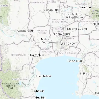 Map showing location of Krathum Baen (13.653300, 100.259720)