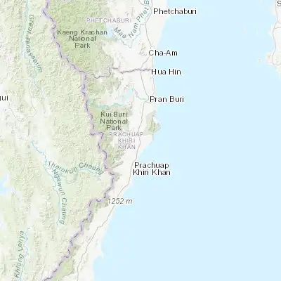 Map showing location of Kui Buri (12.082830, 99.854310)