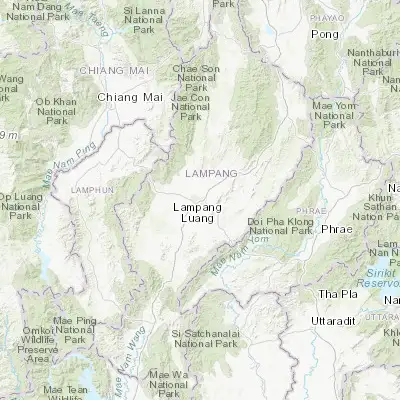 Map showing location of Lampang (18.292320, 99.492770)