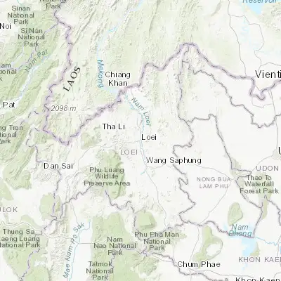 Map showing location of Loei (17.490520, 101.727490)