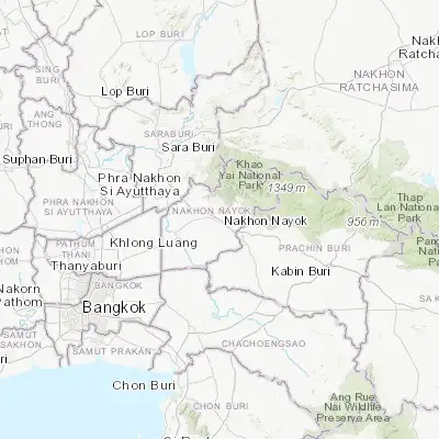 Map showing location of Nakhon Nayok (14.204630, 101.212950)