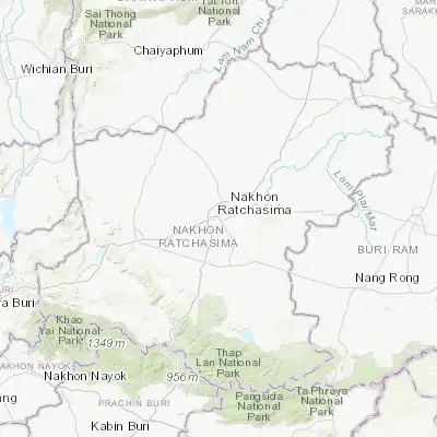 Map showing location of Nakhon Ratchasima (14.970660, 102.101960)