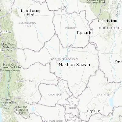 Map showing location of Nakhon Sawan (15.704720, 100.137170)