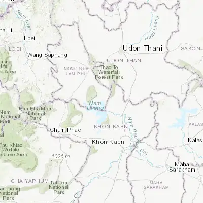 Map showing location of Non Sang (16.868700, 102.566420)