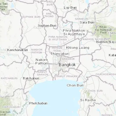 Map showing location of Pak Kret (13.913010, 100.498830)