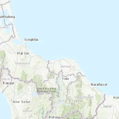 Map showing location of Pattani (6.868140, 101.250090)