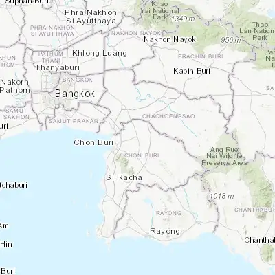 Map showing location of Phanat Nikhom (13.445810, 101.184450)