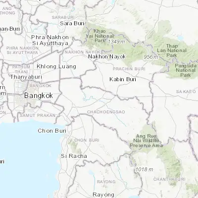 Map showing location of Phanom Sarakham (13.748720, 101.348880)