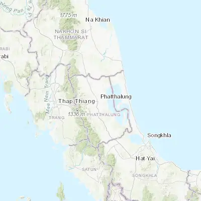 Map showing location of Phatthalung (7.617860, 100.077920)