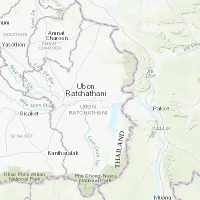Map showing location of Phibun Mangsahan (15.244670, 105.229080)