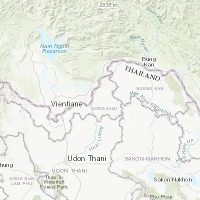 Map showing location of Phon Charoen (18.033330, 103.166670)