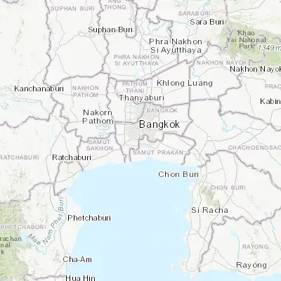 Map showing location of Phra Pradaeng (13.658550, 100.533620)