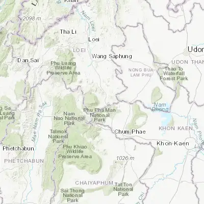 Map showing location of Phu Kradueng (16.884250, 101.884670)