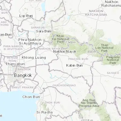 Map showing location of Prachin Buri (14.049920, 101.368640)