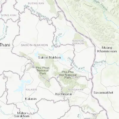 Map showing location of Sakon Nakhon (17.161160, 104.147250)