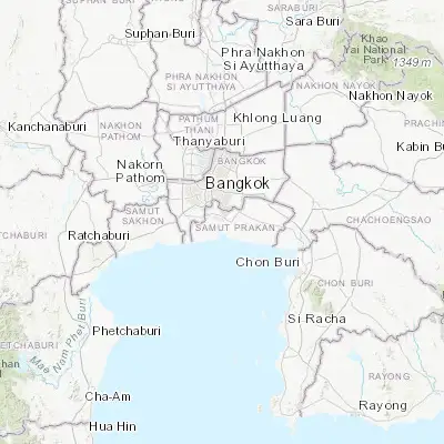 Map showing location of Samut Prakan (13.599340, 100.596750)