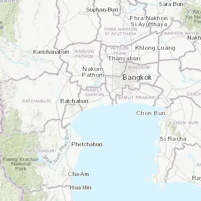 Map showing location of Samut Sakhon (13.547530, 100.273620)