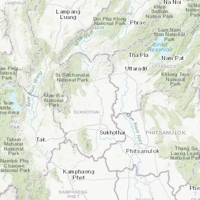Map showing location of Sawankhalok (17.315970, 99.831860)