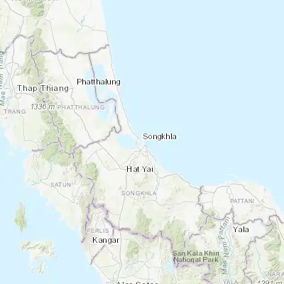 Map showing location of Songkhla (7.198820, 100.595100)