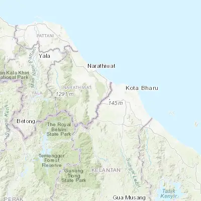 Map showing location of Su-ngai Kolok (6.029770, 101.965860)