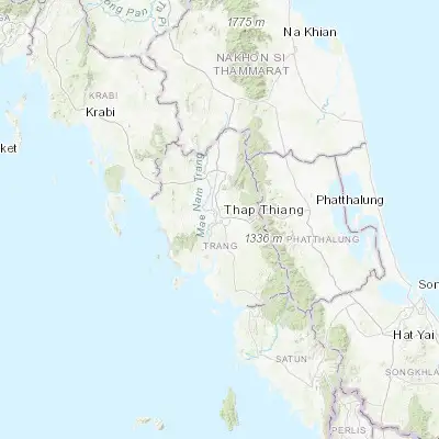 Map showing location of Trang (7.556330, 99.611410)