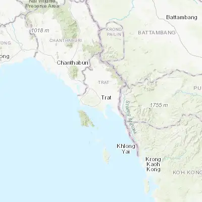 Map showing location of Trat (12.243640, 102.515140)