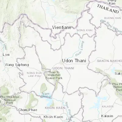 Map showing location of Udon Thani (17.415670, 102.785890)