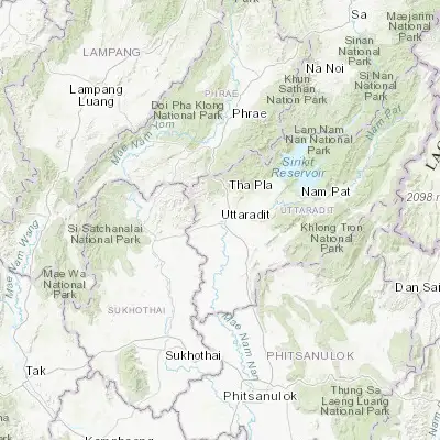 Map showing location of Uttaradit (17.625570, 100.094210)