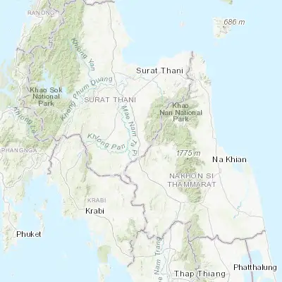 Map showing location of Wiang Sa (8.635850, 99.366600)
