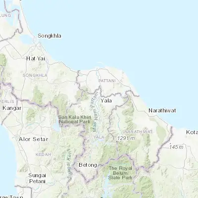 Map showing location of Yala (6.539950, 101.281280)