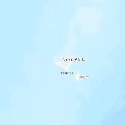 Map showing location of Nuku‘alofa (-21.139380, -175.201800)
