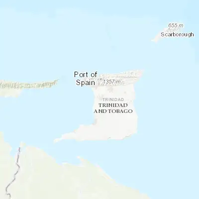 Map showing location of Chaguanas (10.516670, -61.416670)