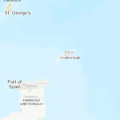 Map showing location of Scarborough (11.182290, -60.735250)