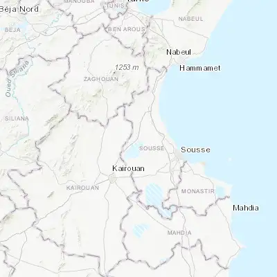 Map showing location of Kondhar (35.932650, 10.302340)