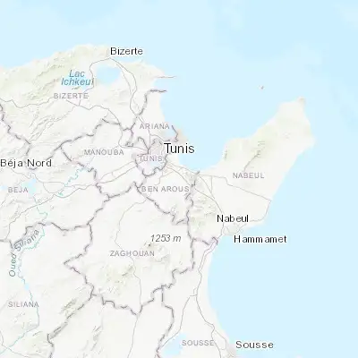 Map showing location of La Sebala du Mornag (36.679310, 10.291950)
