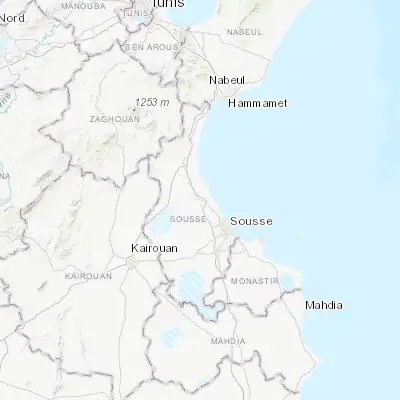 Map showing location of Sidi Bou Ali (35.956670, 10.473060)