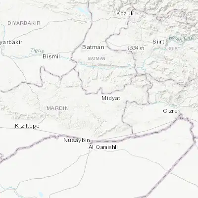 Map showing location of Acırlı (37.456190, 41.295090)