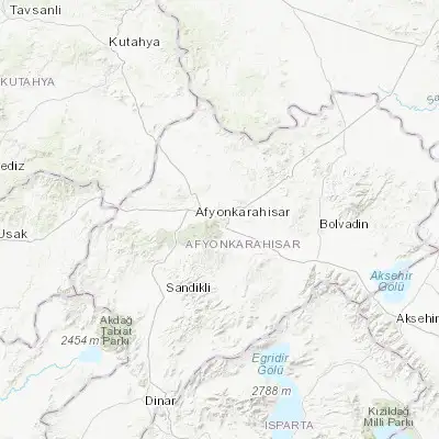 Map showing location of Afyonkarahisar (38.756670, 30.543330)