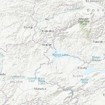 Map showing location of Ağın (38.937920, 38.711550)