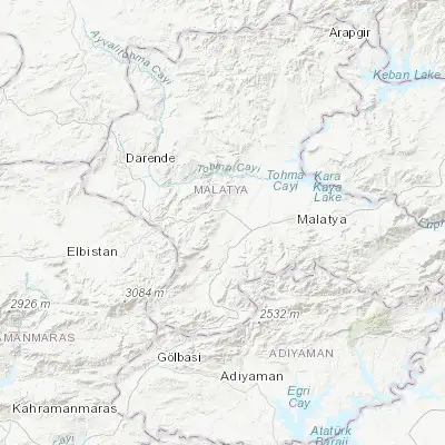 Map showing location of Akçadağ (38.338990, 37.970210)